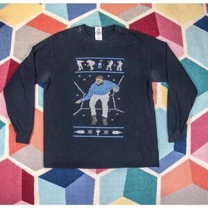 Drake Hotline Bling Crew‎ Neck Graphic Print Sweatshirt Size L